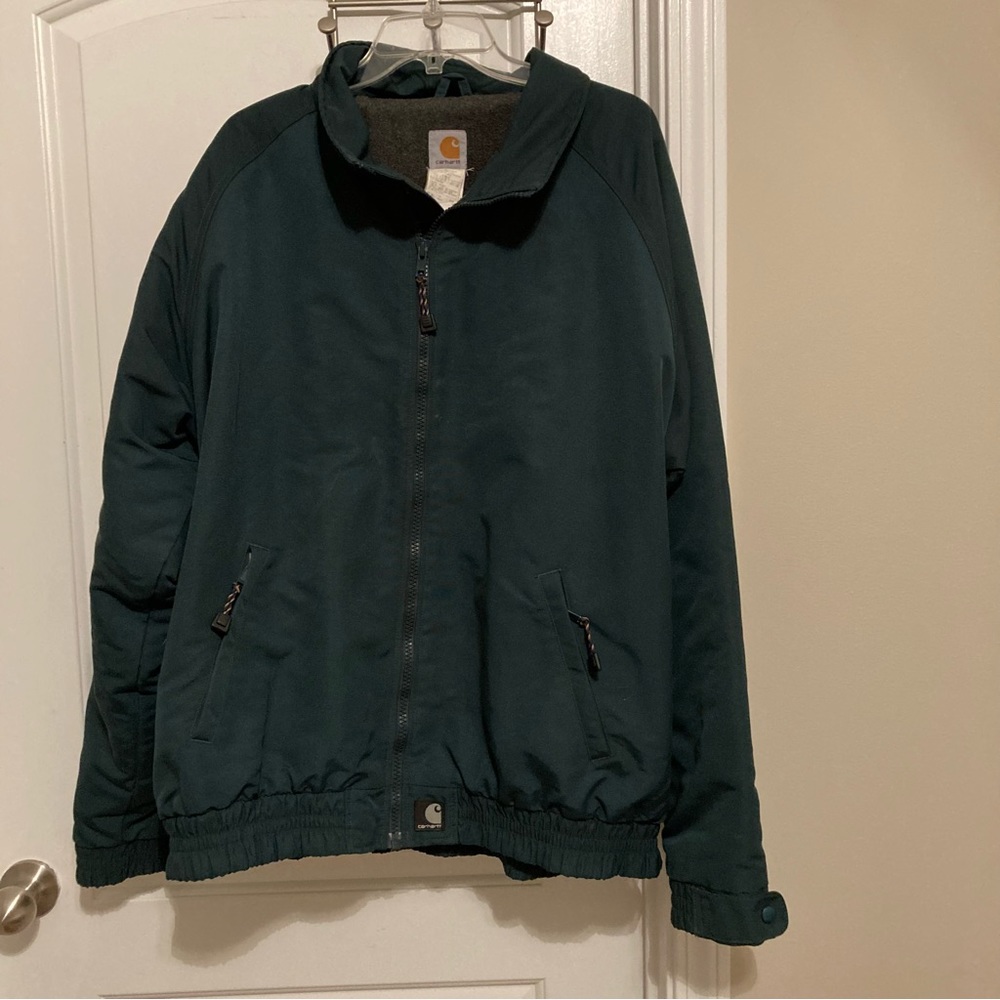 Carhartt Green Nylon Fleece Lined Jacket